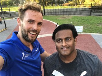 Krunal testing my own endurance in an outdoor session together.